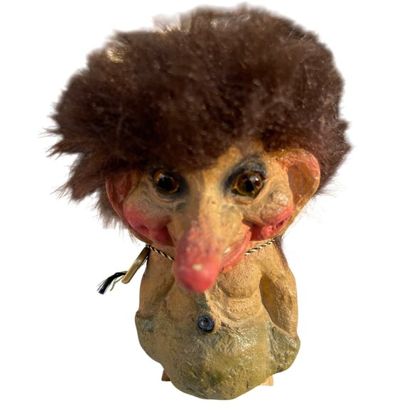 Vintage Nyform Troll Figurine Made In Norway With Faux Fur Hair Original Tag - Picture 16 of 16